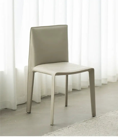 SOOGOOD Leontios Elegant Italian Leather Dining Chair from SOOGOOD