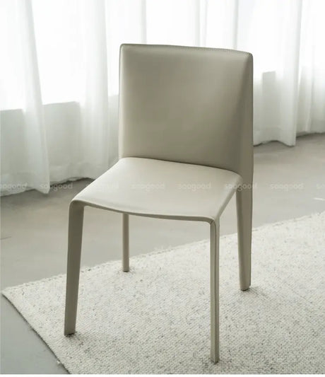 SOOGOOD Leontios Elegant Italian Leather Dining Chair from SOOGOOD