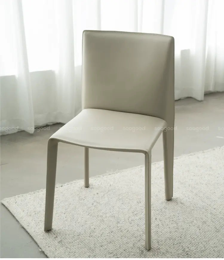 SOOGOOD Leontios Elegant Italian Leather Dining Chair from SOOGOOD
