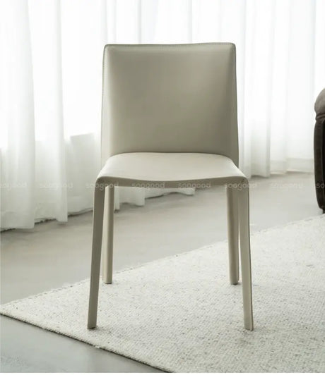 SOOGOOD Leontios Elegant Italian Leather Dining Chair from SOOGOOD