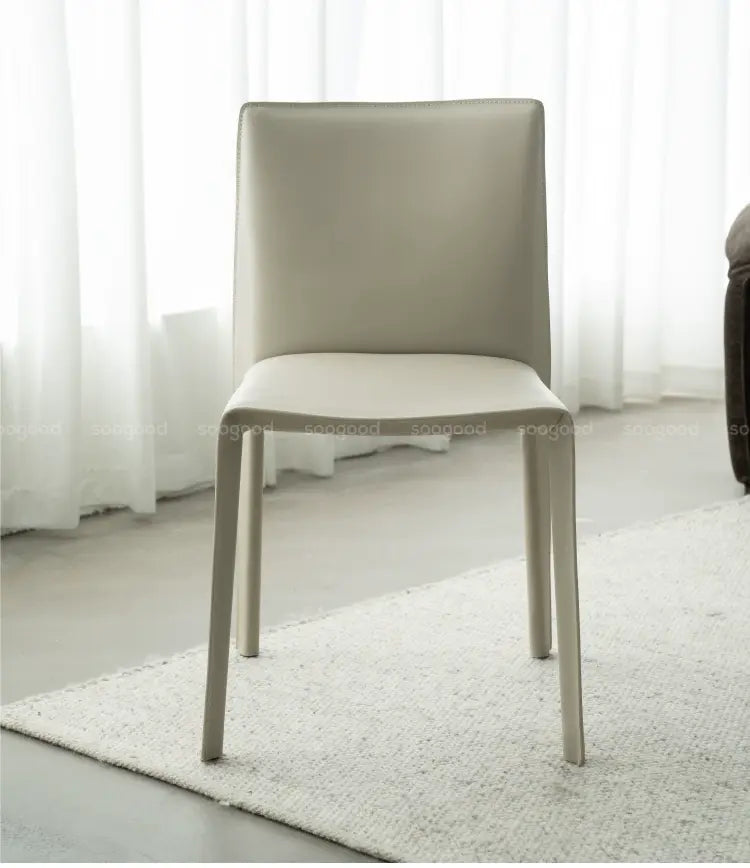 SOOGOOD Leontios Elegant Italian Leather Dining Chair from SOOGOOD