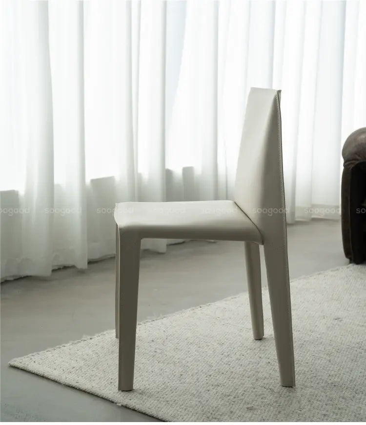 SOOGOOD Leontios Elegant Italian Leather Dining Chair from SOOGOOD