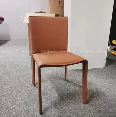SOOGOOD Leontios Elegant Italian Leather Dining Chair from SOOGOOD