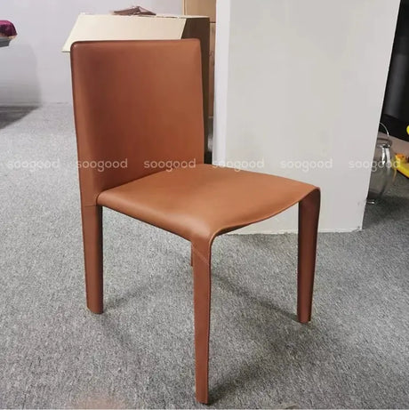 SOOGOOD Leontios Elegant Italian Leather Dining Chair from SOOGOOD