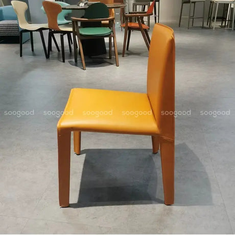 SOOGOOD Leontios Elegant Italian Leather Dining Chair from SOOGOOD