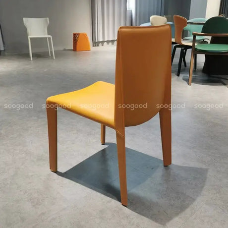 SOOGOOD Leontios Elegant Italian Leather Dining Chair from SOOGOOD