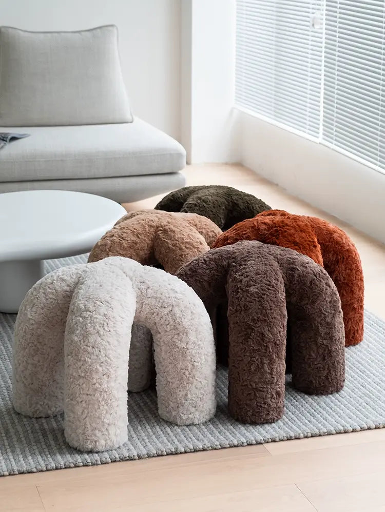SOOGOOD PIERROT Cozy Plush Round Stool from SOOGOOD