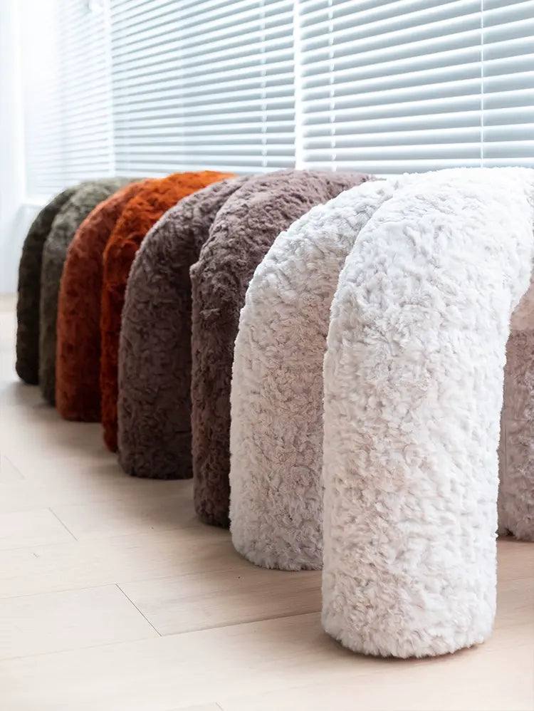SOOGOOD PIERROT Cozy Plush Round Stool from SOOGOOD