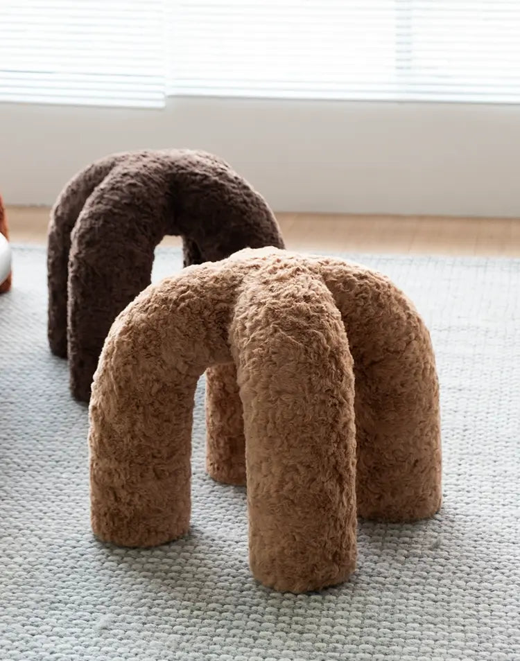 SOOGOOD PIERROT Cozy Plush Round Stool from SOOGOOD