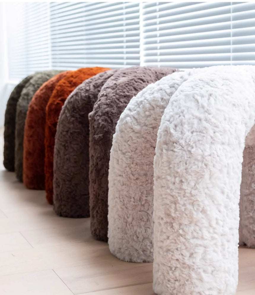 SOOGOOD PIERROT Cozy Plush Round Stool from SOOGOOD