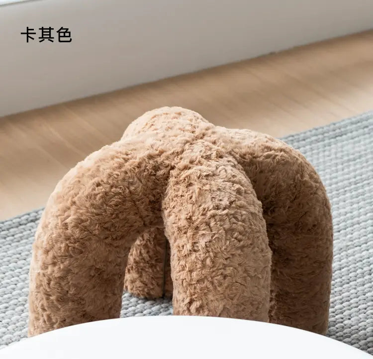 SOOGOOD PIERROT Cozy Plush Round Stool from SOOGOOD