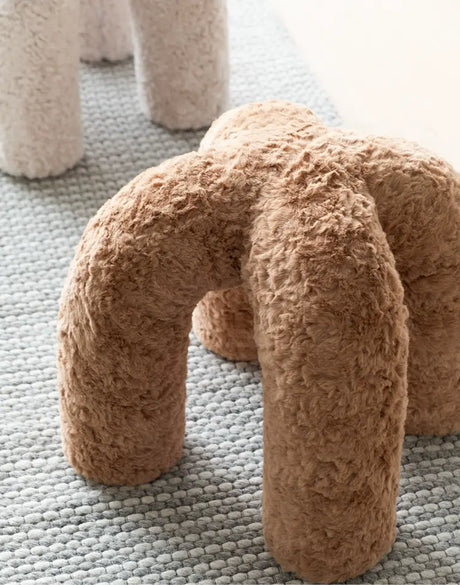 SOOGOOD PIERROT Cozy Plush Round Stool from SOOGOOD