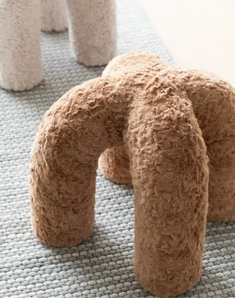 SOOGOOD PIERROT Cozy Plush Round Stool from SOOGOOD