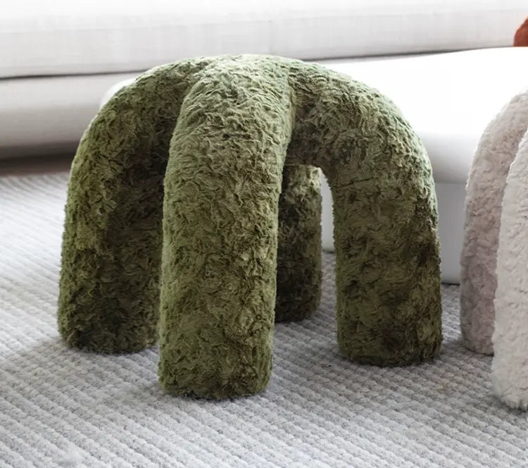 SOOGOOD PIERROT Cozy Plush Round Stool from SOOGOOD