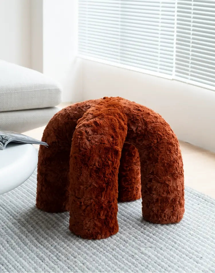 SOOGOOD PIERROT Cozy Plush Round Stool from SOOGOOD