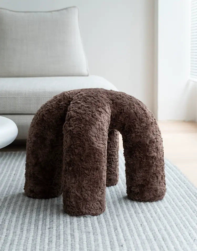 SOOGOOD PIERROT Cozy Plush Round Stool from SOOGOOD