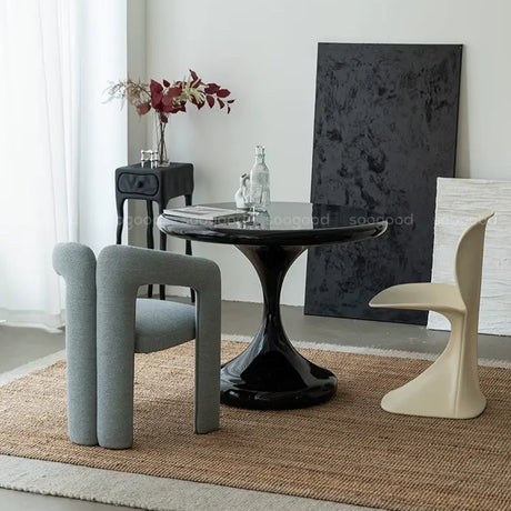 SOOGOOD Valencia Celine Curved Back Fabric Dining Chair from SOOGOOD