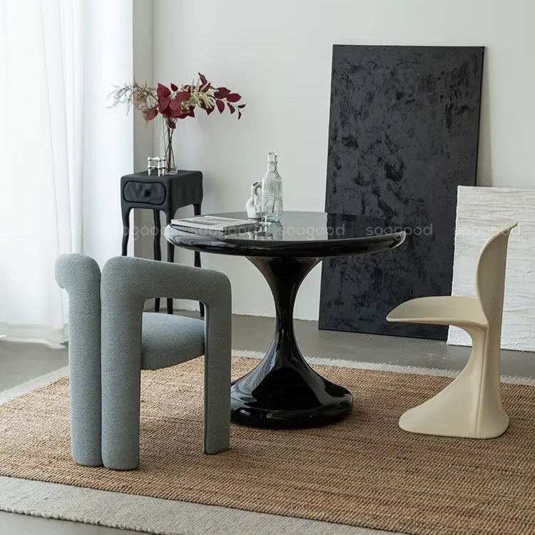 SOOGOOD Valencia Celine Curved Back Fabric Dining Chair from SOOGOOD