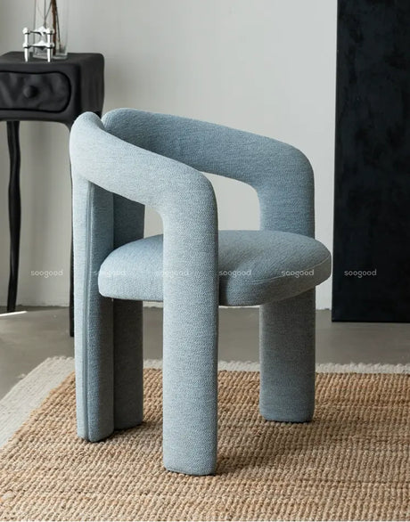 SOOGOOD Valencia Celine Curved Back Fabric Dining Chair from SOOGOOD