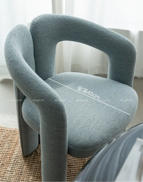 SOOGOOD Valencia Celine Curved Back Fabric Dining Chair from SOOGOOD