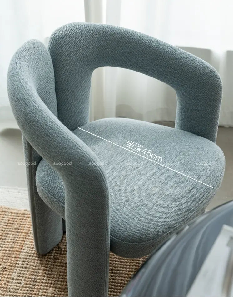 SOOGOOD Valencia Celine Curved Back Fabric Dining Chair from SOOGOOD