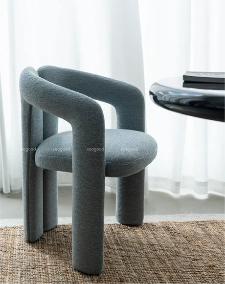 SOOGOOD Valencia Celine Curved Back Fabric Dining Chair from SOOGOOD