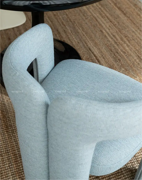 SOOGOOD Valencia Celine Curved Back Fabric Dining Chair from SOOGOOD