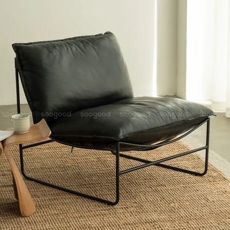 SOOGOOD Zephyra Elegant Leather Cozy Sofa Chair from SOOGOOD