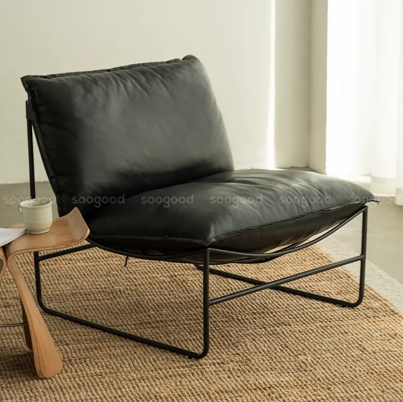 SOOGOOD Zephyra Elegant Leather Cozy Sofa Chair from SOOGOOD