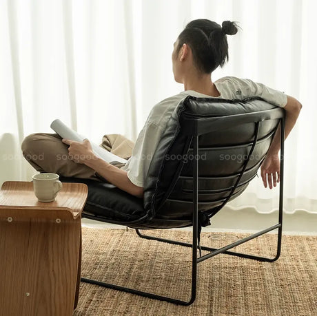 SOOGOOD Zephyra Elegant Leather Cozy Sofa Chair from SOOGOOD