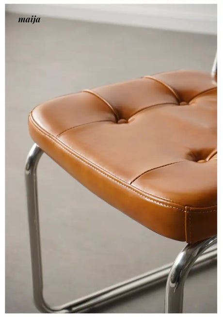 Vintage Leather Rattan Chair from maija