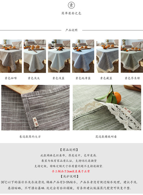 CHESTNUT COCOON Akihiro Elegant Linen Tablecloth from CHESTNUT COCOON