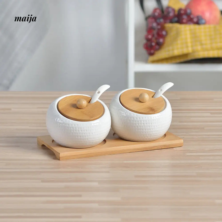 Classic Ceramic Seasoning Jar Set from maija