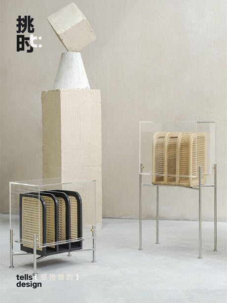 TELLS Aislinn Sleek Modern Acrylic Scandinavian Bookshelf from TELLS