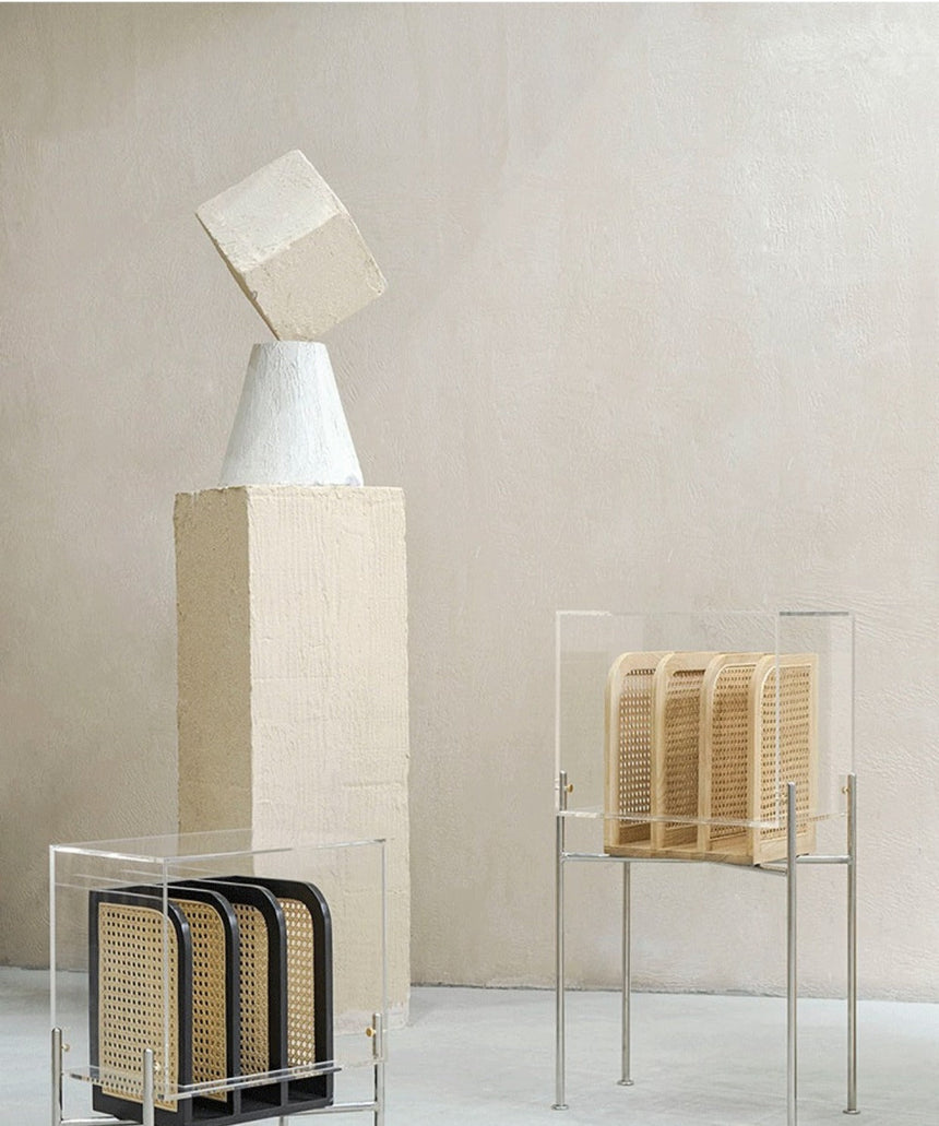 TELLS Aislinn Sleek Modern Acrylic Scandinavian Bookshelf from TELLS