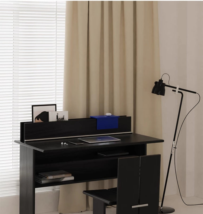 TELLS Aurelius Retro Solid Wood Study Desk - Luxurious Storage with Stylish Light Finish from TELLS