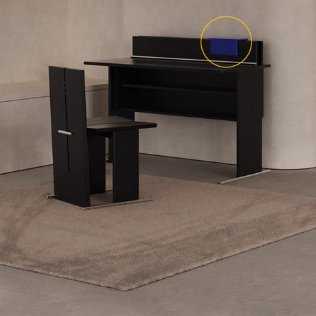 TELLS Aurelius Retro Solid Wood Study Desk - Luxurious Storage with Stylish Light Finish from TELLS