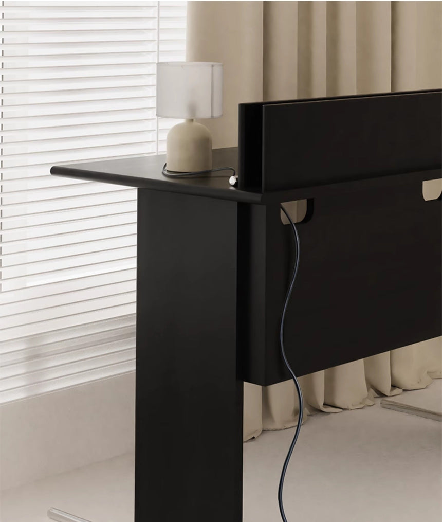 TELLS Aurelius Retro Solid Wood Study Desk - Luxurious Storage with Stylish Light Finish from TELLS