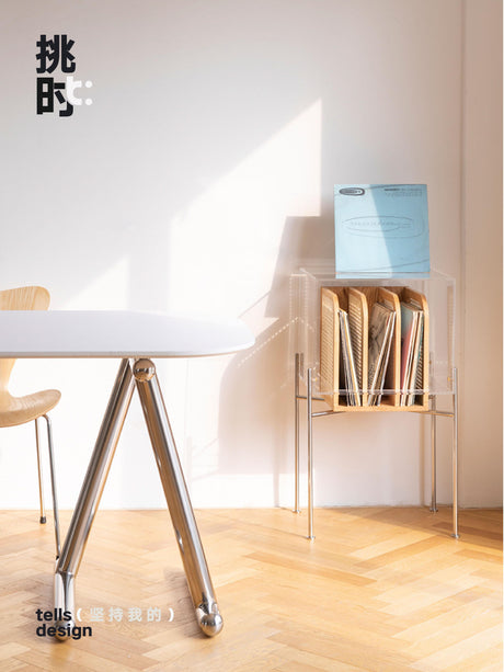 TELLS Borodin Rustic Versatile Metal Storage Scandinavian Bookcase Stand from TELLS