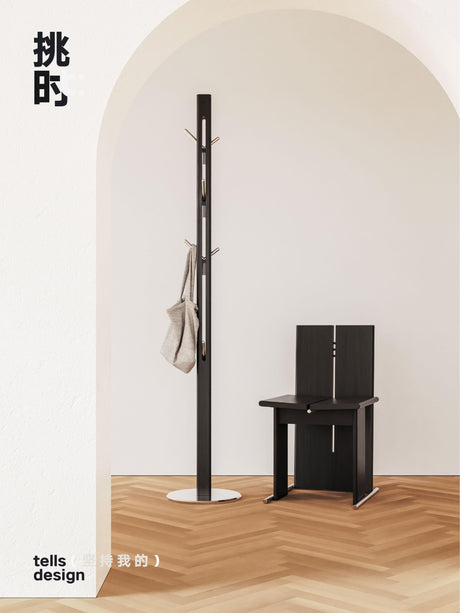 TELLS Callidora Elegant Solid Wood Vertical Coat Rack Storage Hanger from TELLS