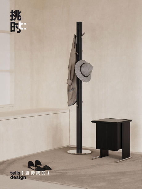 TELLS Callidora Elegant Solid Wood Vertical Coat Rack Storage Hanger from TELLS