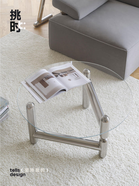 TELLS Isolde Sleek Minimalist Round Retro Coffee Table from TELLS