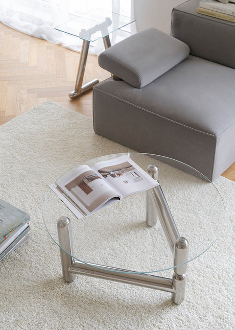 TELLS Isolde Sleek Minimalist Round Retro Coffee Table from TELLS