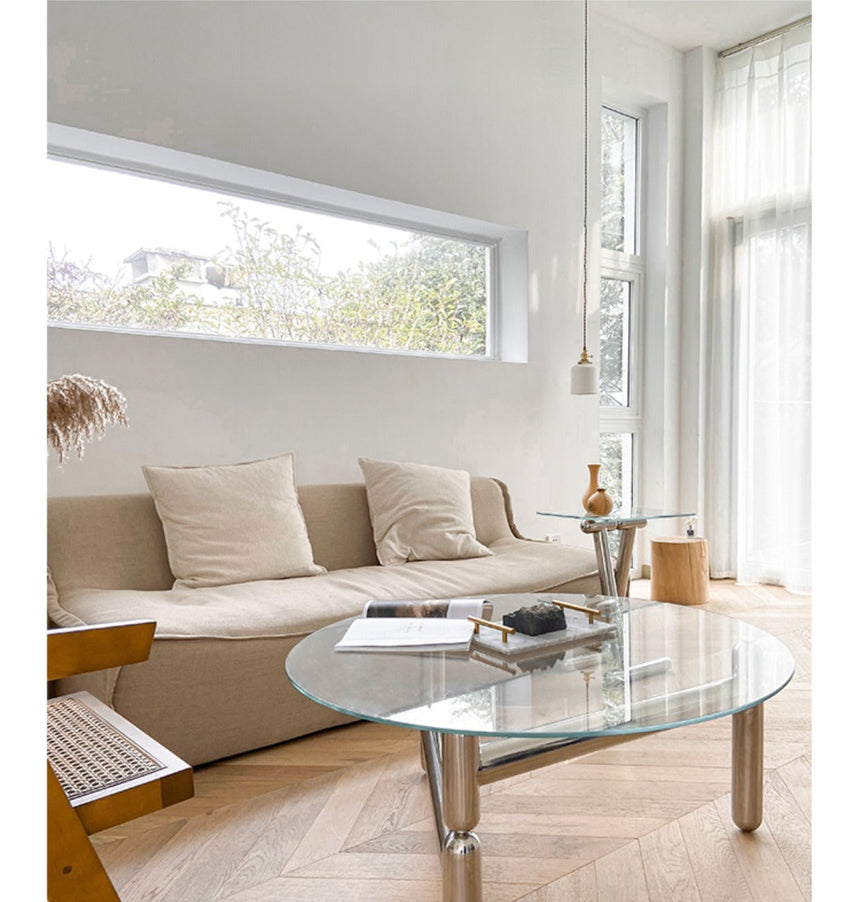 TELLS Isolde Sleek Minimalist Round Retro Coffee Table from TELLS
