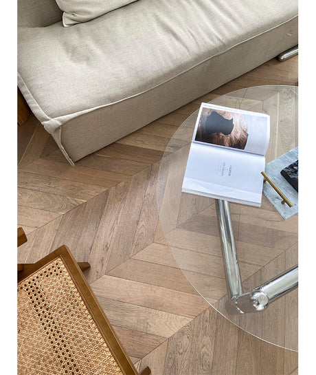 TELLS Isolde Sleek Minimalist Round Retro Coffee Table from TELLS