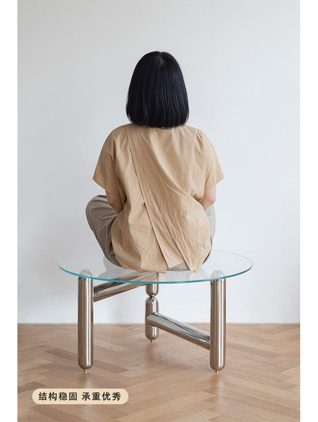 TELLS Isolde Sleek Minimalist Round Retro Coffee Table from TELLS