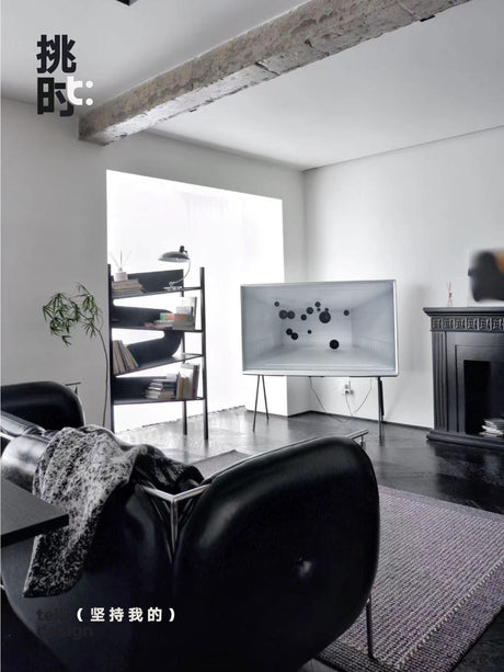 TELLS Marcellus Elegant Vintage Black Leather Sofa with Stainless Steel Accents from TELLS