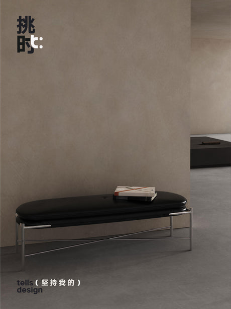 TELLS Marisol Vintage Luxe Leather Porch Bench from TELLS