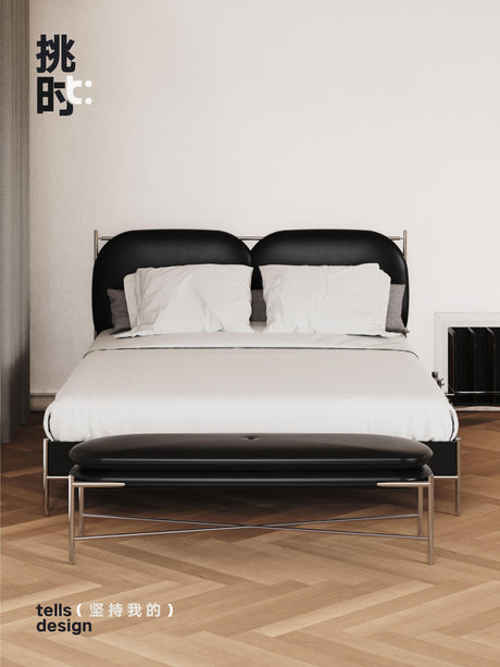 TELLS Marisol Vintage Luxe Leather Porch Bench from TELLS