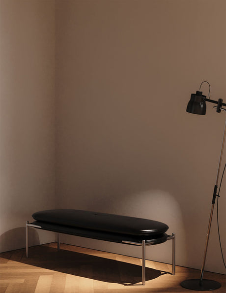 TELLS Marisol Vintage Luxe Leather Porch Bench from TELLS
